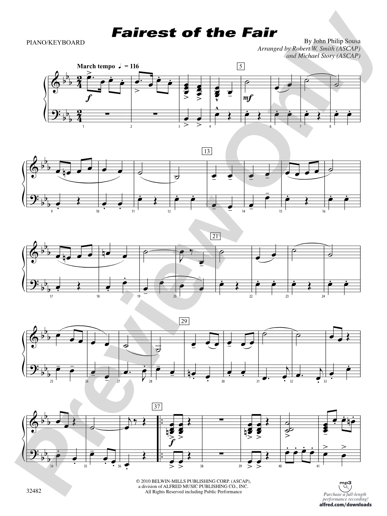 Fairest of the Fair: Piano Accompaniment