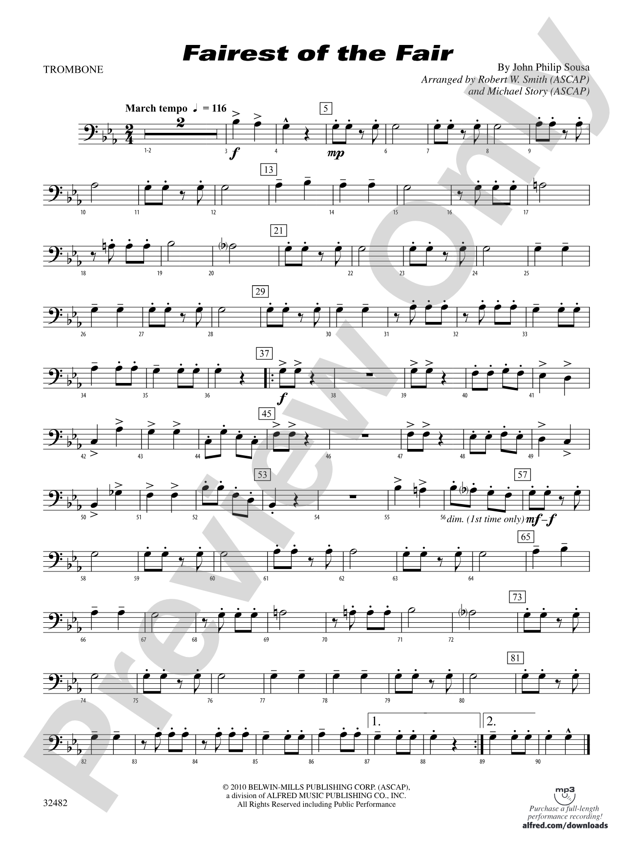 Fairest of the Fair: 1st Trombone