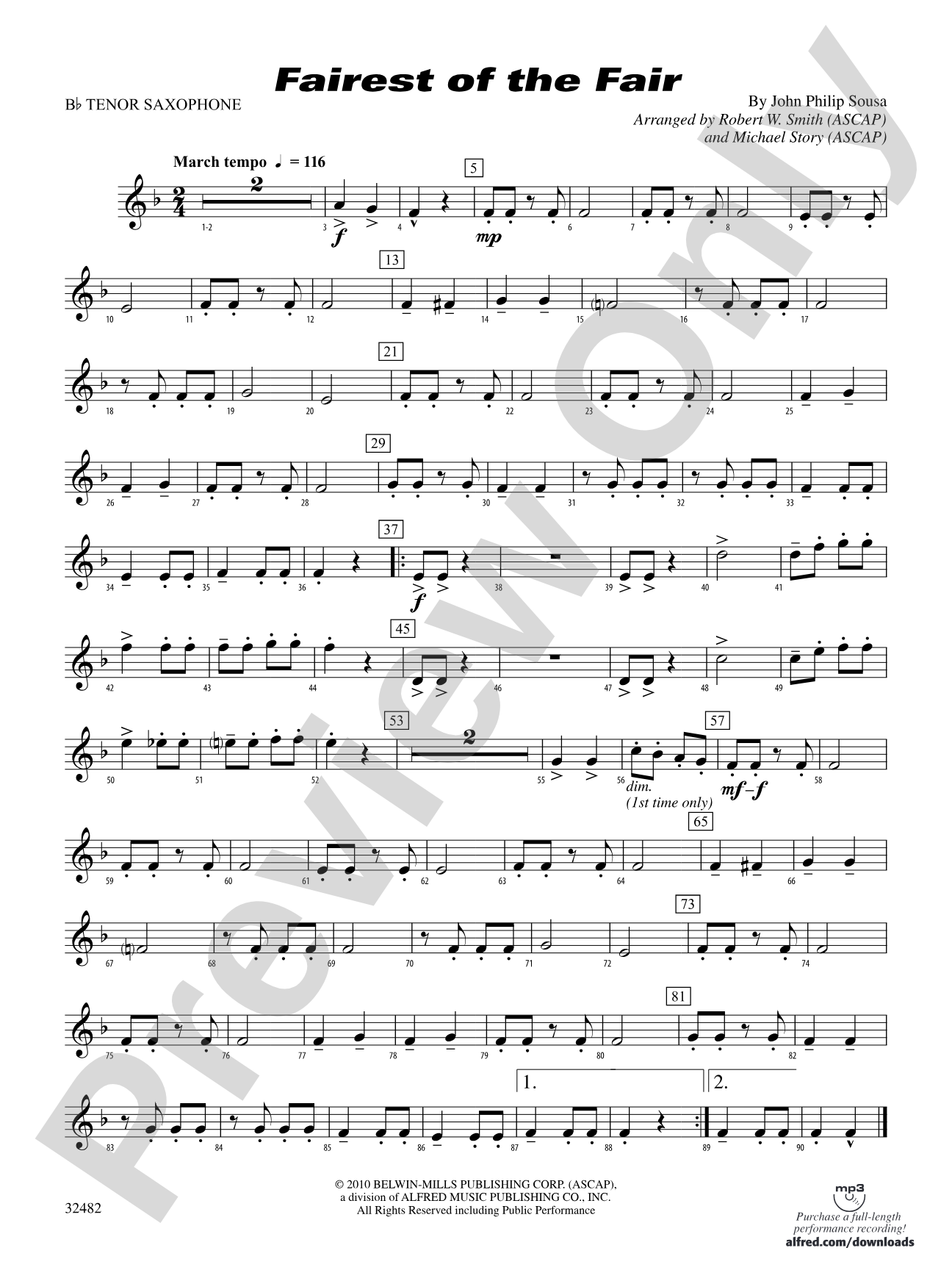 Fairest of the Fair: B-flat Tenor Saxophone