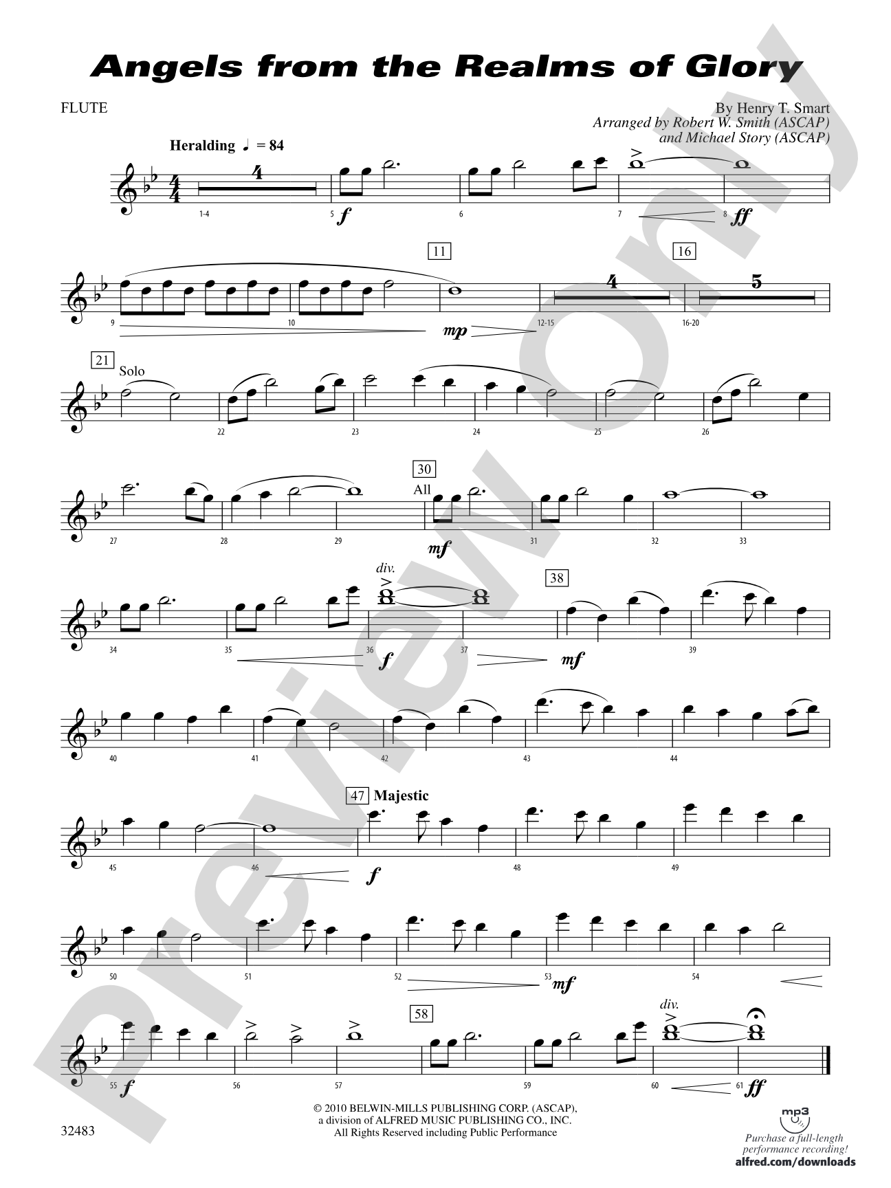 Angels from the Realms of Glory: Flute