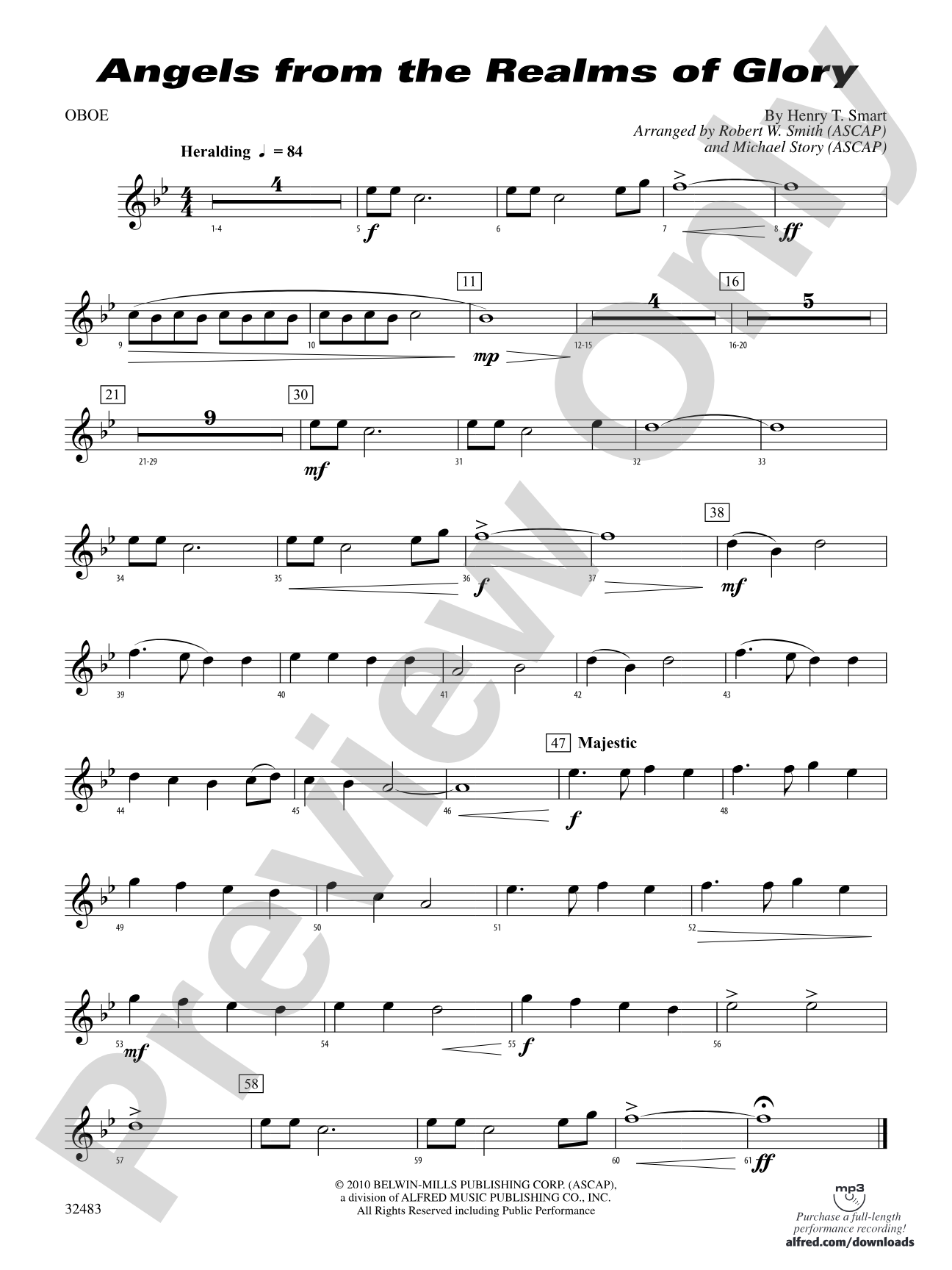 Angels from the Realms of Glory: Oboe