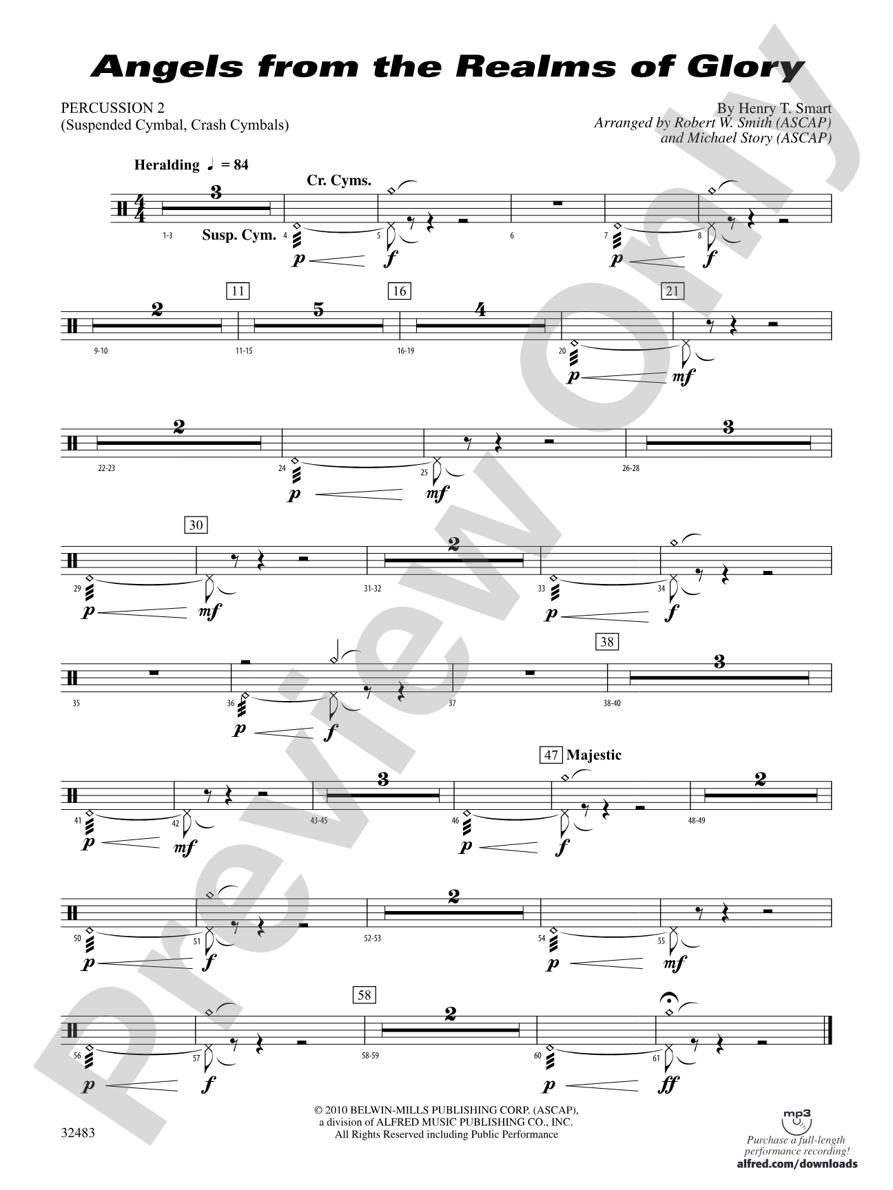 Angels from the Realms of Glory: 2nd Percussion