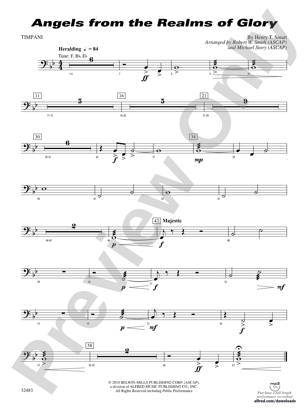 Angels from the Realms of Glory: Timpani