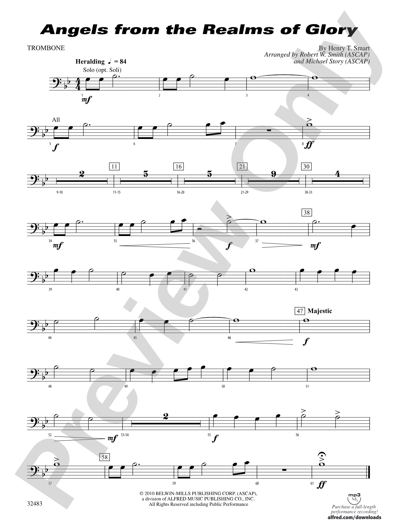 Angels from the Realms of Glory: 1st Trombone