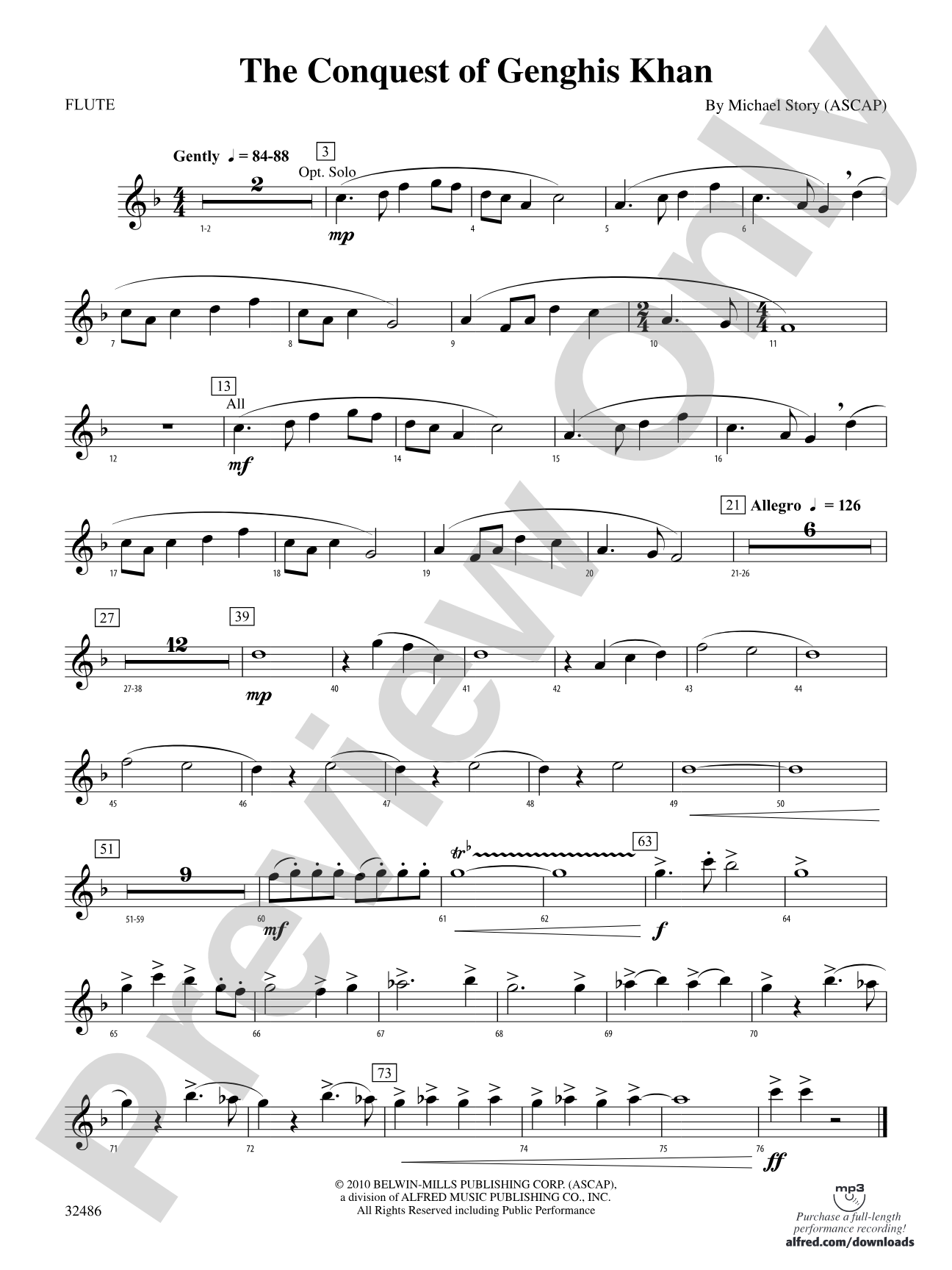 The Conquest of Genghis Khan: Flute