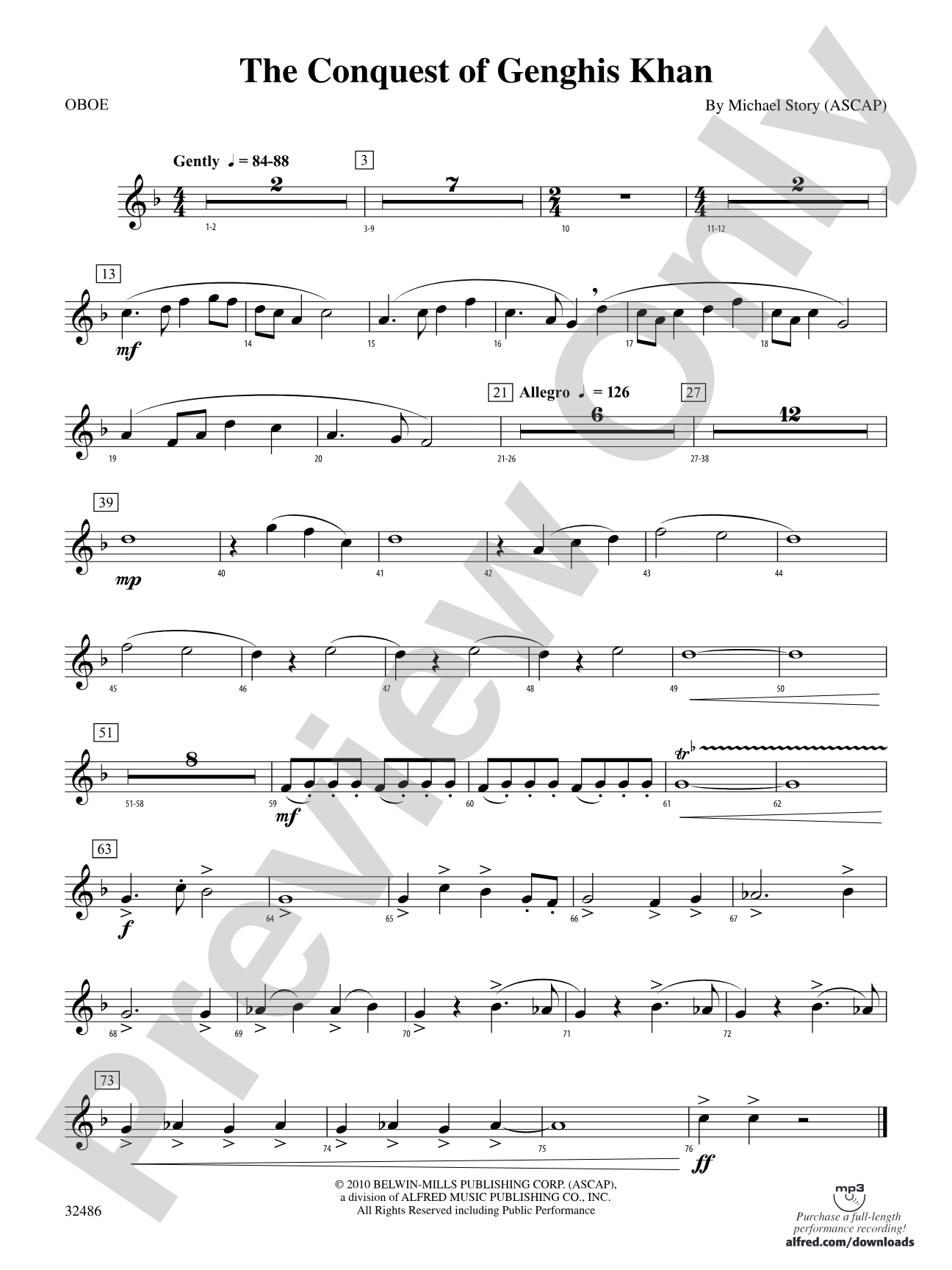 The Conquest of Genghis Khan: Oboe