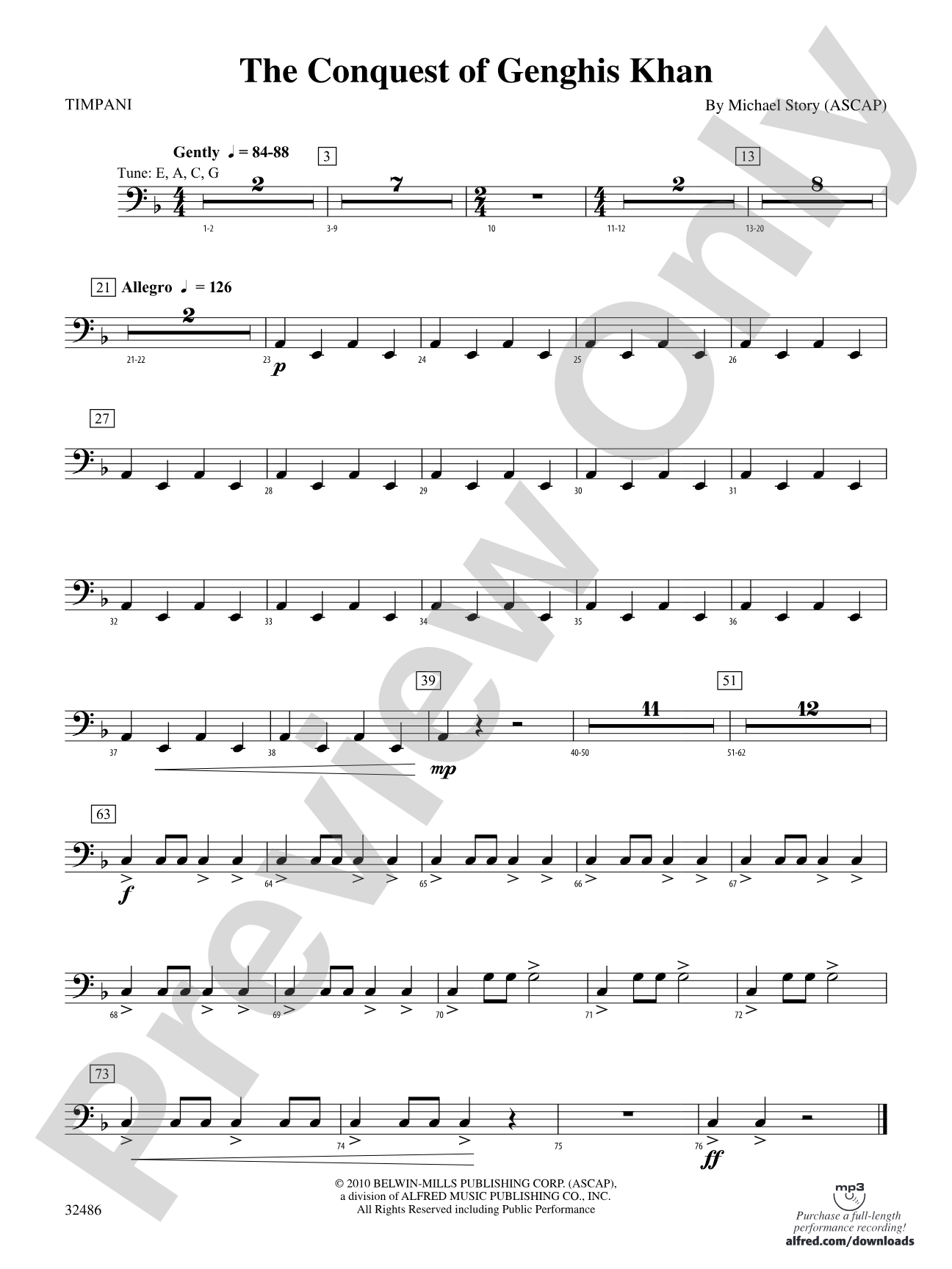 The Conquest of Genghis Khan: Timpani