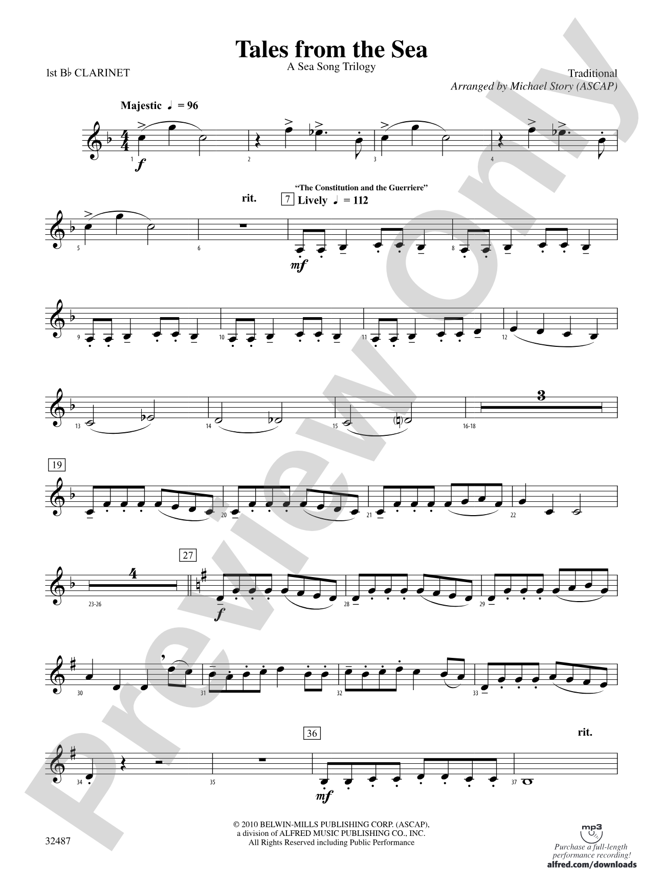 Tales from the Sea: 1st B-flat Clarinet