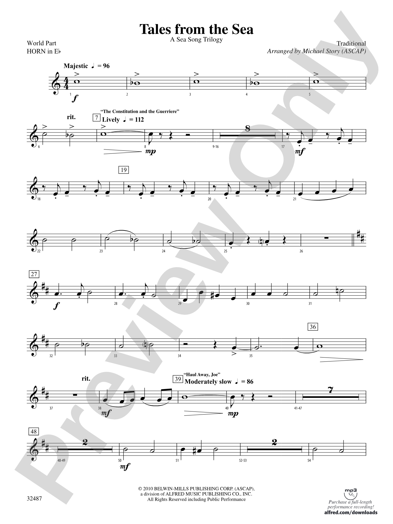 Tales from the Sea: (wp) 1st Horn in E-flat
