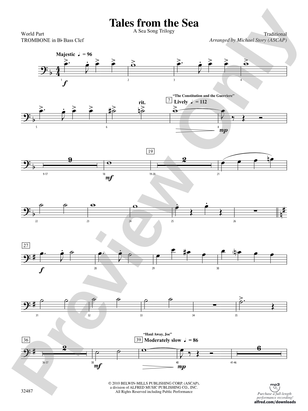 Tales from the Sea: (wp) 1st B-flat Trombone B.C.