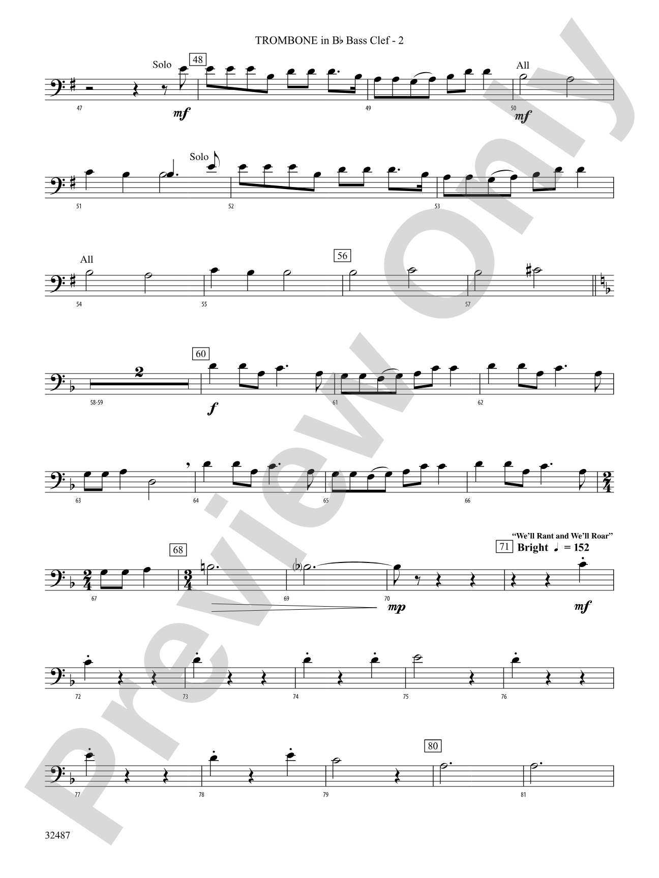 Tales from the Sea: (wp) 1st B-flat Trombone B.C.