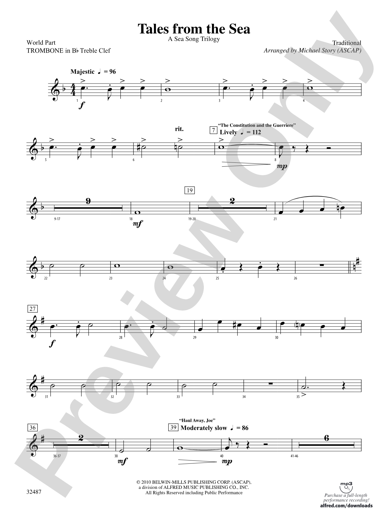 Tales from the Sea: (wp) 1st B-flat Trombone T.C.