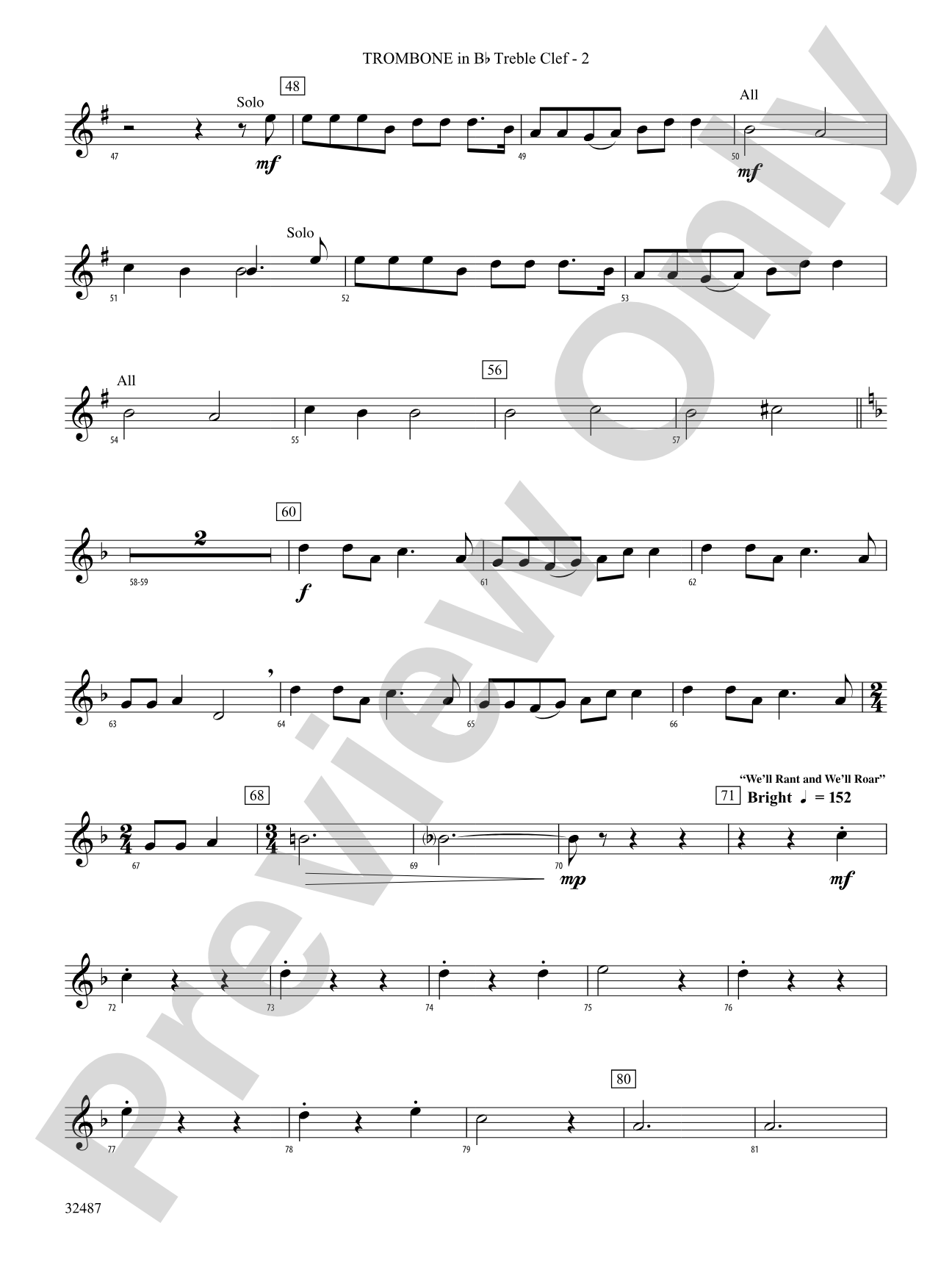 Tales from the Sea: (wp) 1st B-flat Trombone T.C.