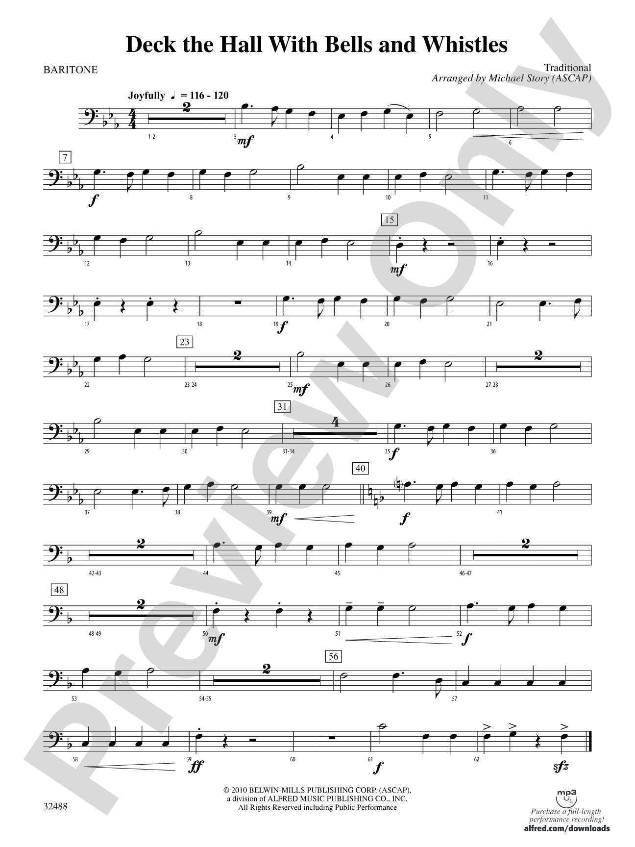 Deck the Hall with Bells and Whistles: Baritone B.C.