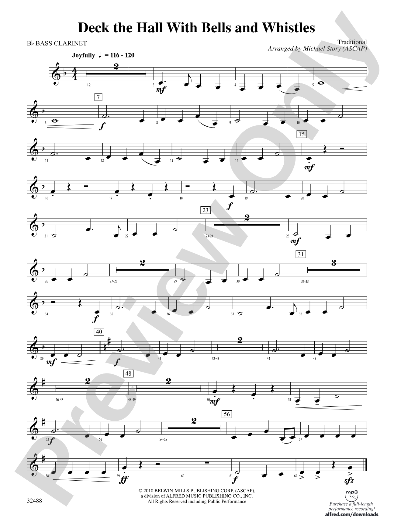 Deck the Hall with Bells and Whistles: B-flat Bass Clarinet
