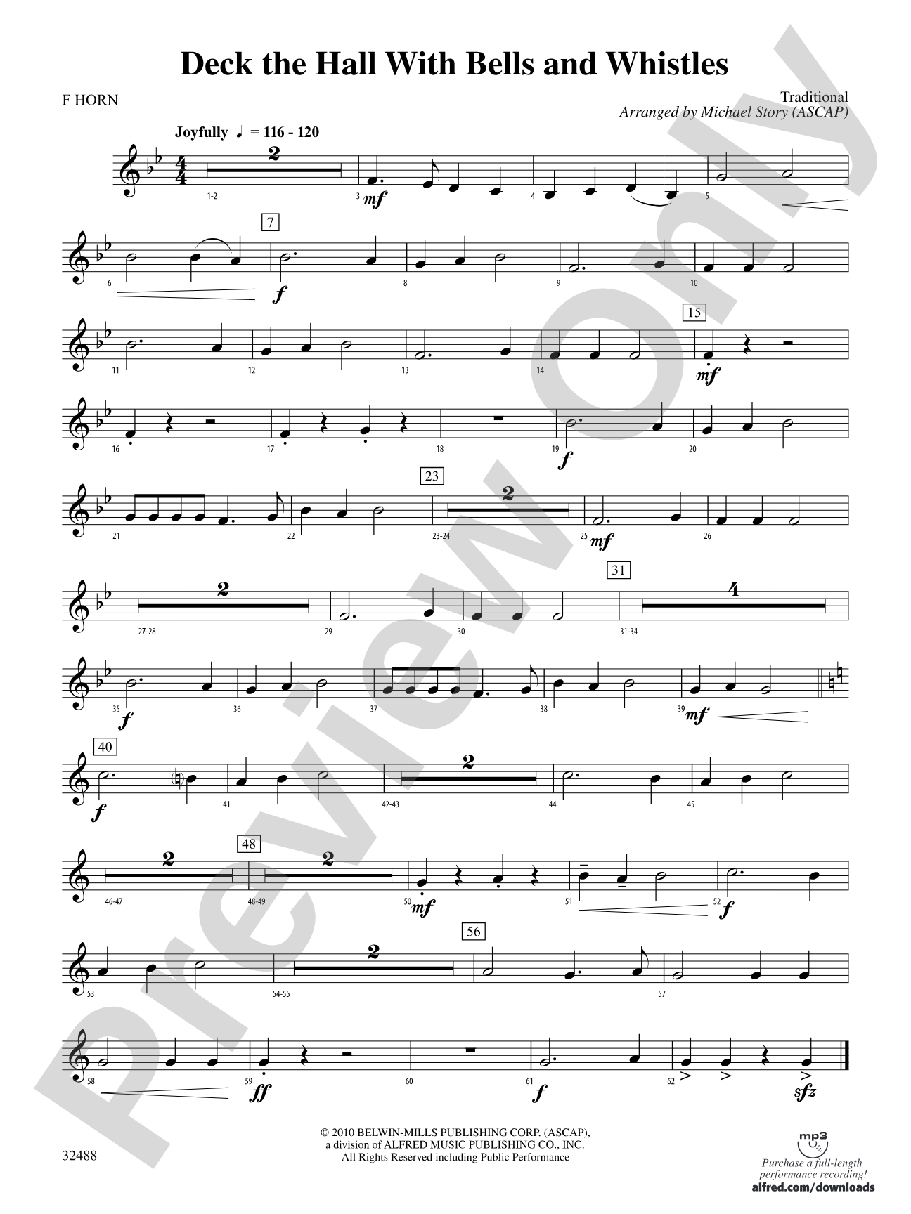 Deck the Hall with Bells and Whistles: 1st F Horn