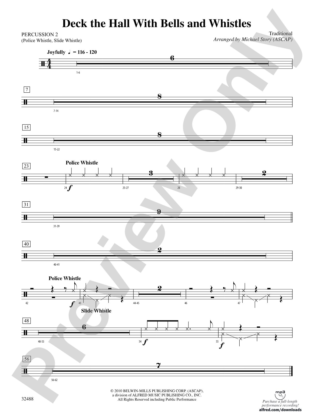 Deck the Hall with Bells and Whistles: 2nd Percussion