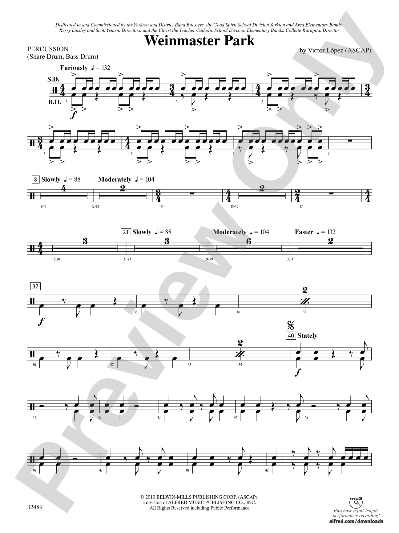 Weinmaster Park: 1st Percussion