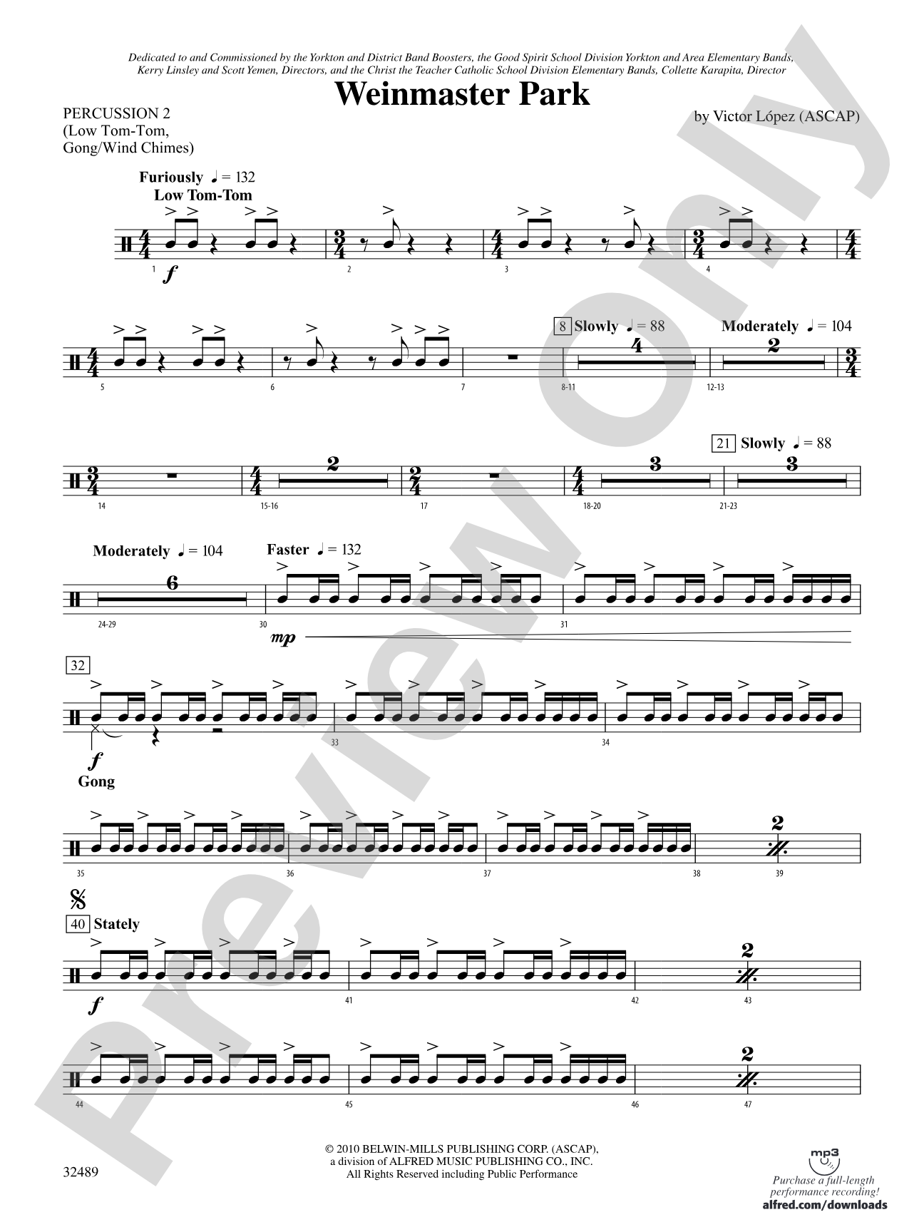 Weinmaster Park: 2nd Percussion