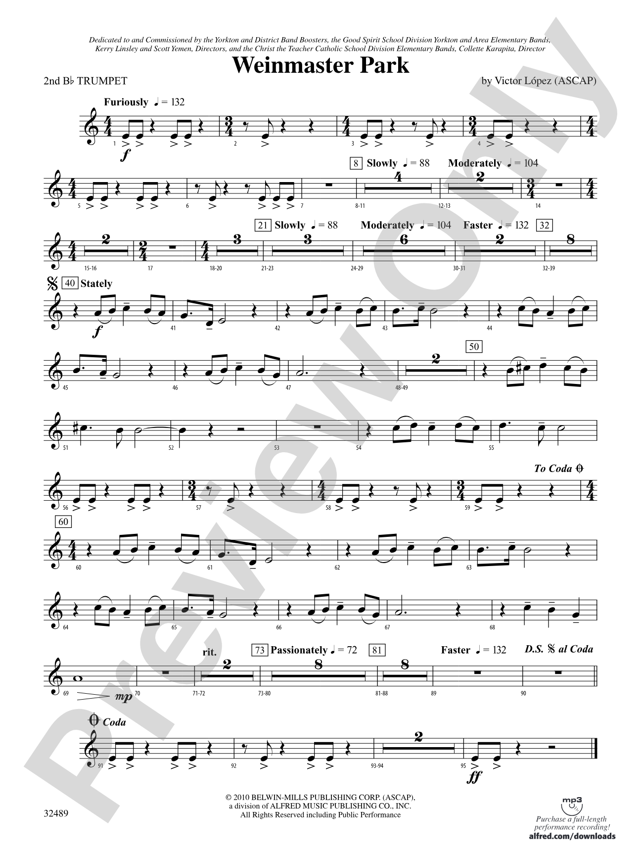 Weinmaster Park: 2nd B-flat Trumpet