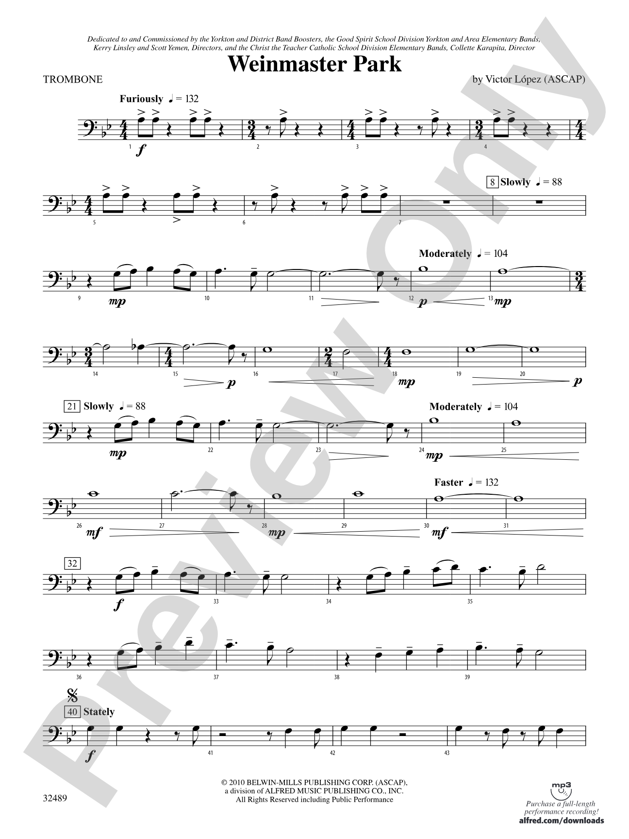Weinmaster Park: 1st Trombone