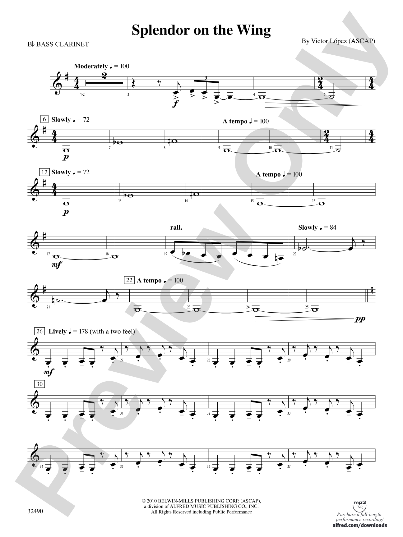 Splendor on the Wing: B-flat Bass Clarinet