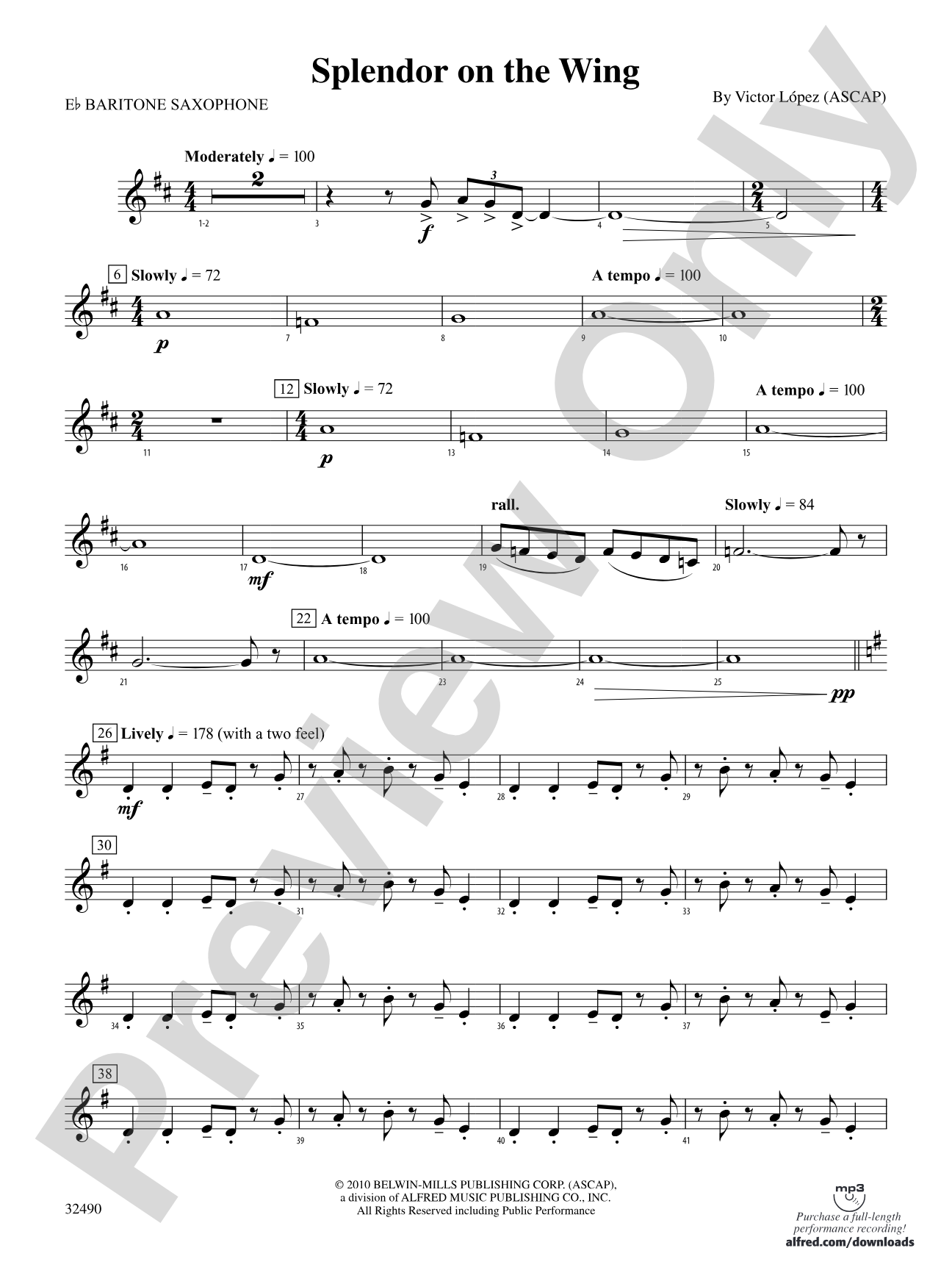 Splendor on the Wing: E-flat Baritone Saxophone