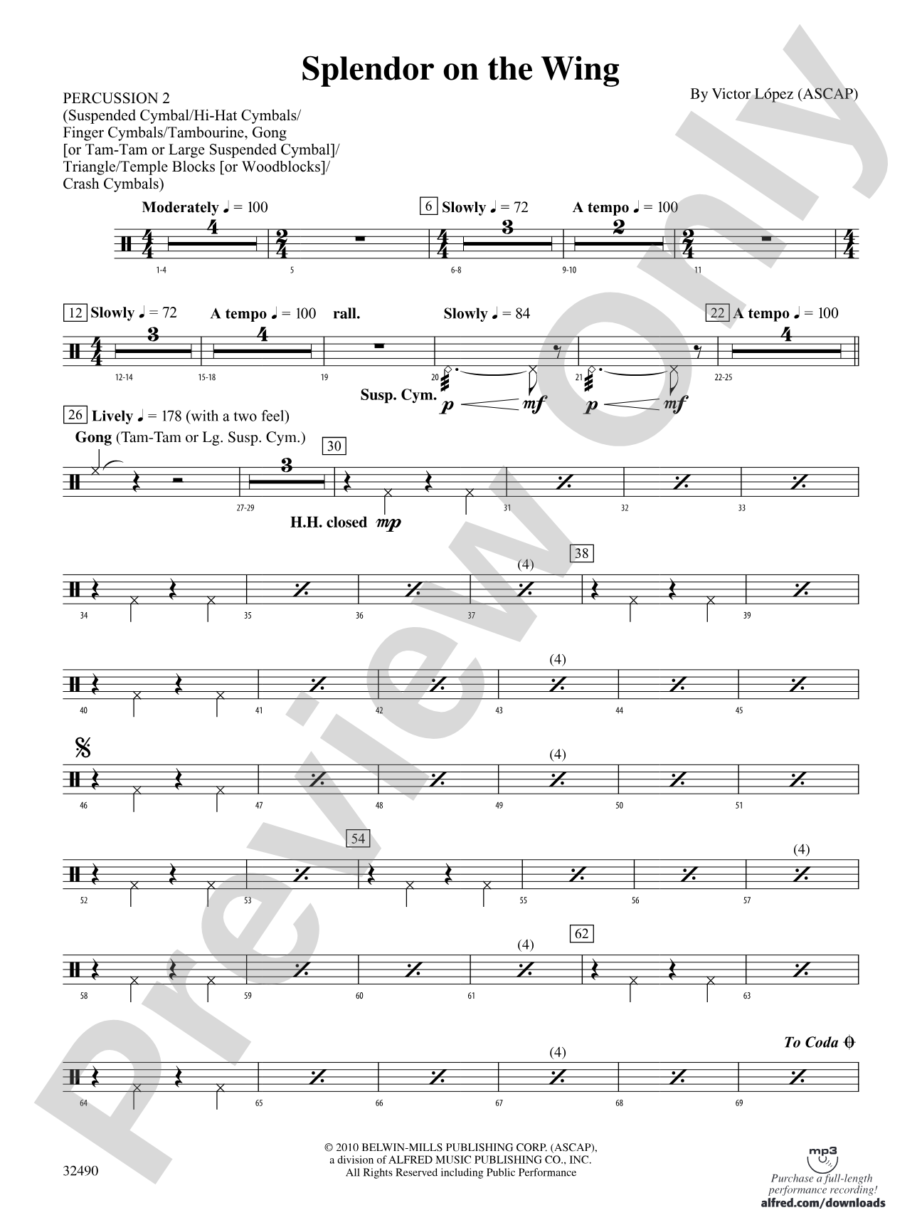Splendor on the Wing: 2nd Percussion