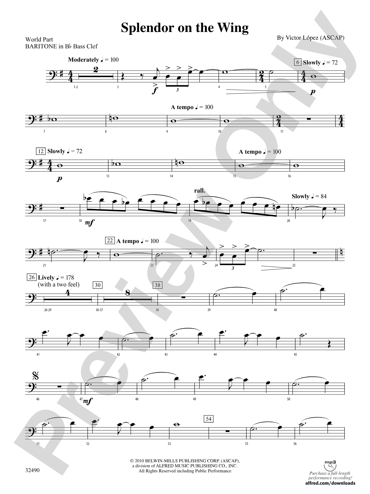 Splendor on the Wing: (wp) B-flat Baritone B.C.