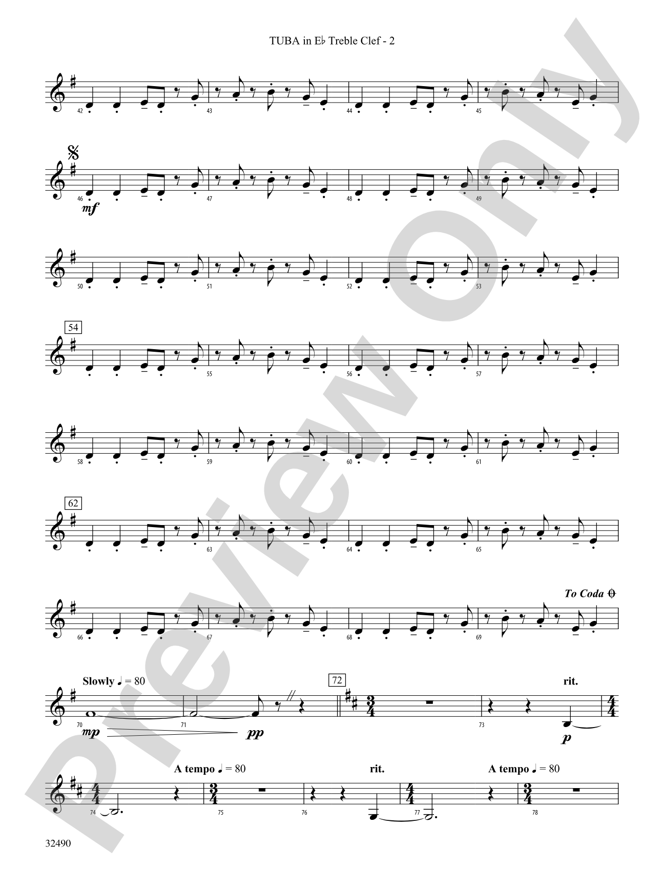 Splendor on the Wing: (wp) E-flat Tuba T.C.