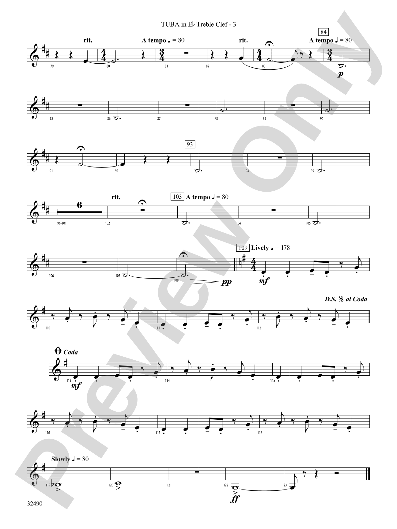 Splendor on the Wing: (wp) E-flat Tuba T.C.