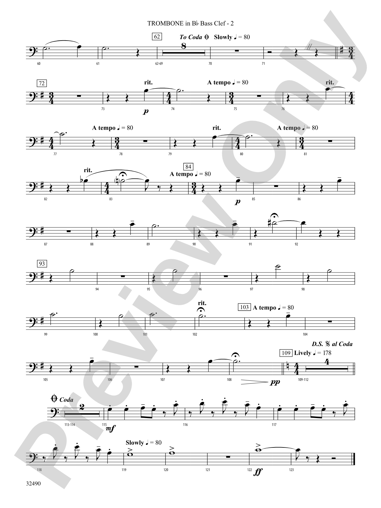 Splendor on the Wing: (wp) 1st B-flat Trombone B.C.