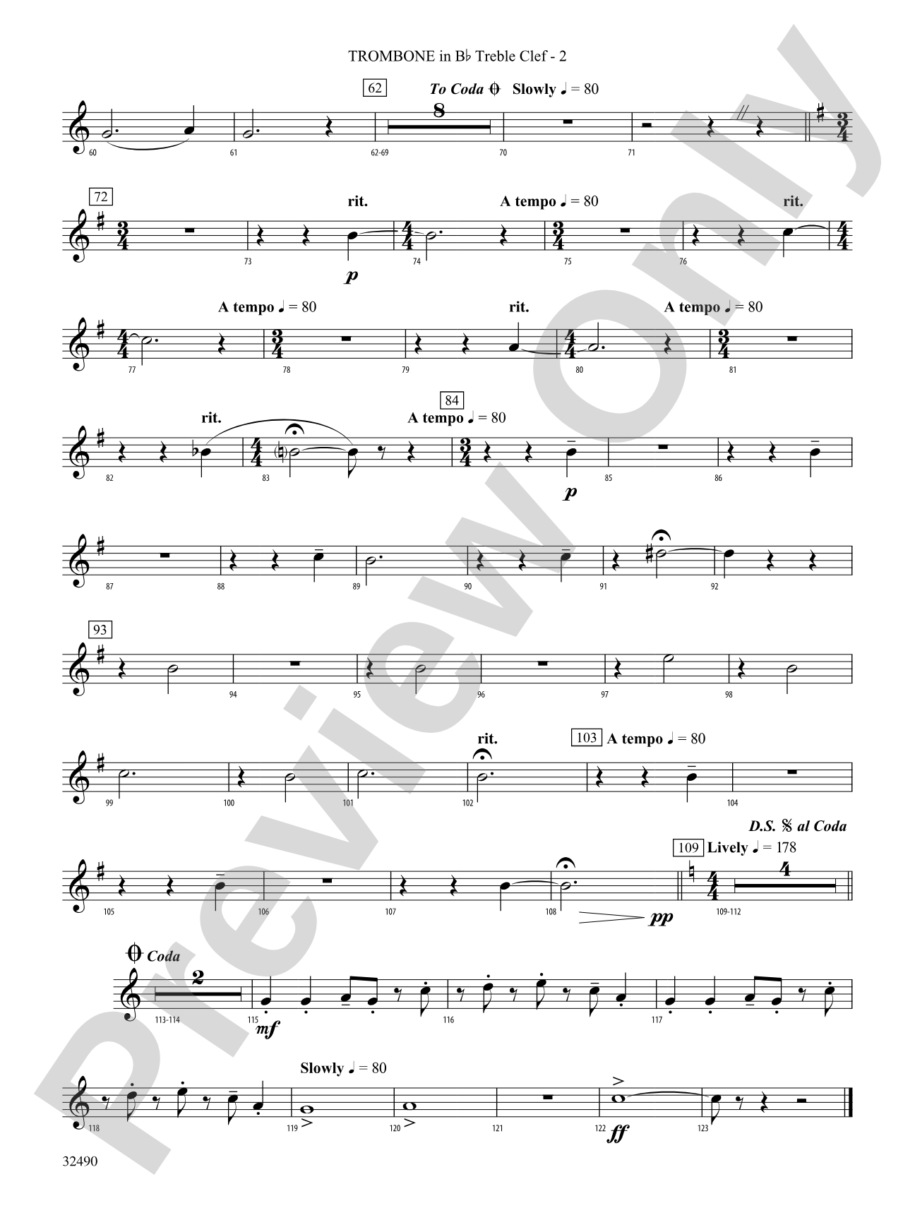 Splendor on the Wing: (wp) 1st B-flat Trombone T.C.