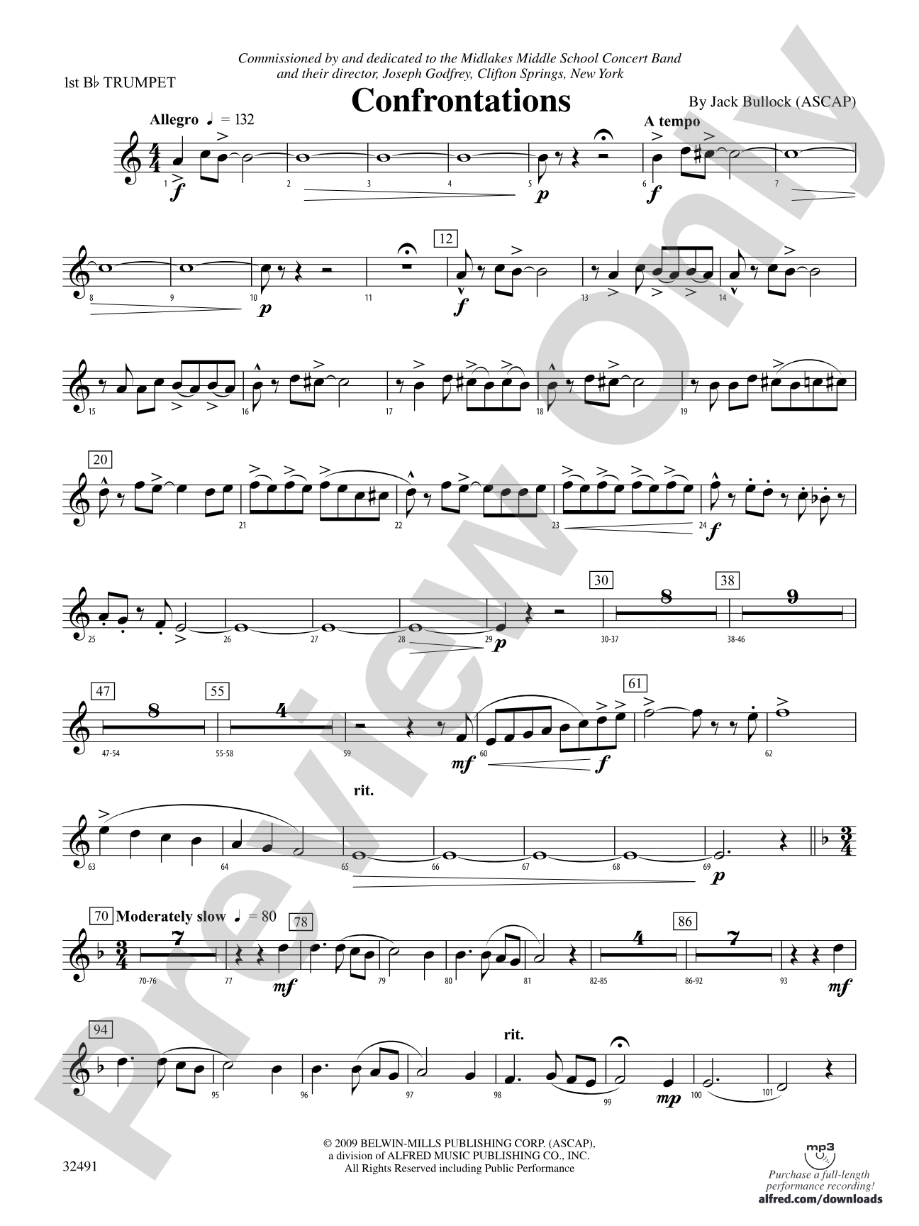 Confrontations: 1st B-flat Trumpet