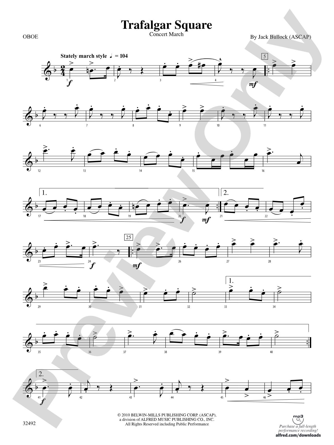 Trafalgar Square: Oboe