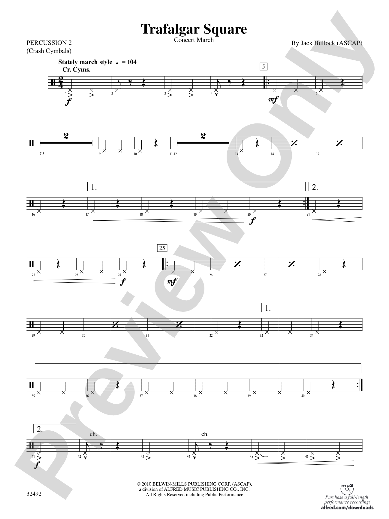 Trafalgar Square: 2nd Percussion