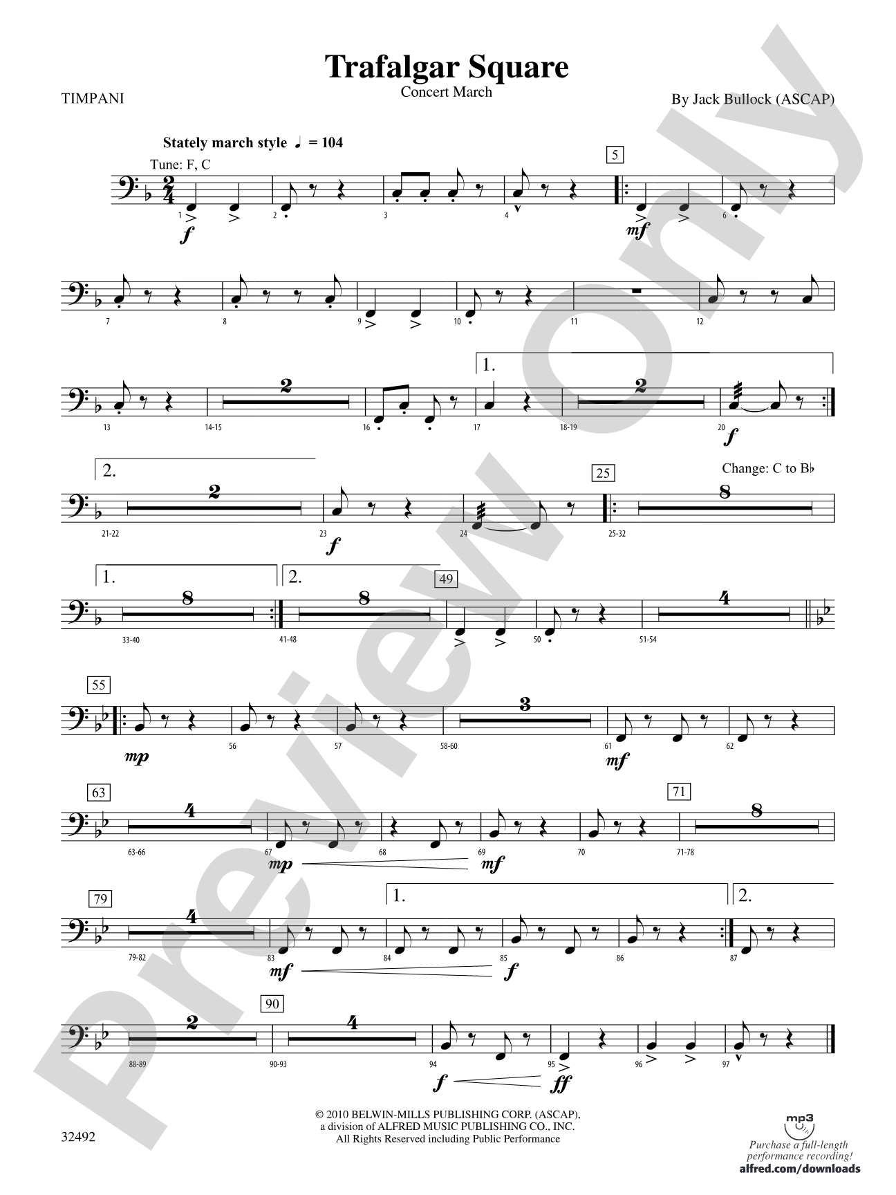 Trafalgar Square: Timpani