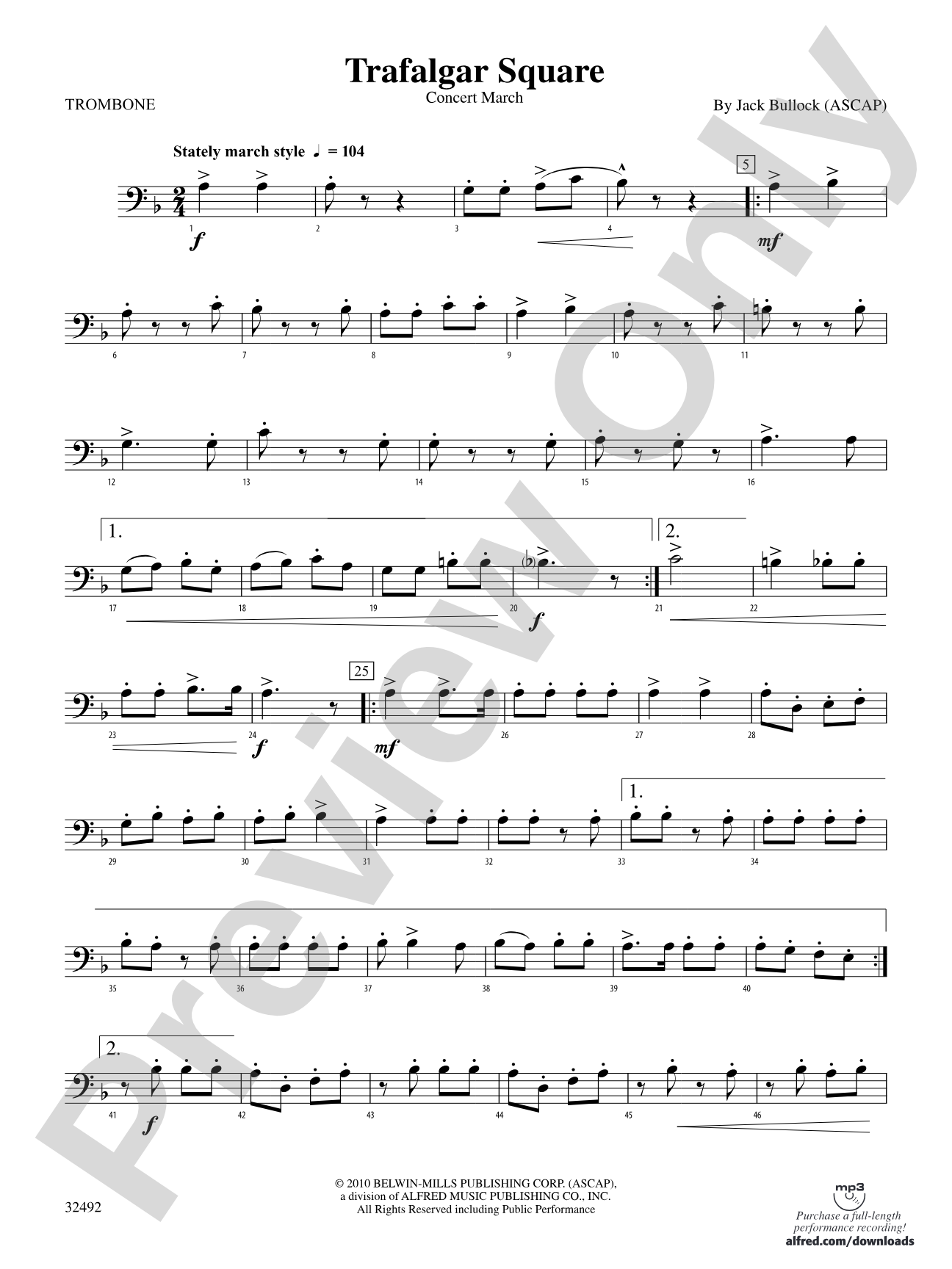 Trafalgar Square: 1st Trombone