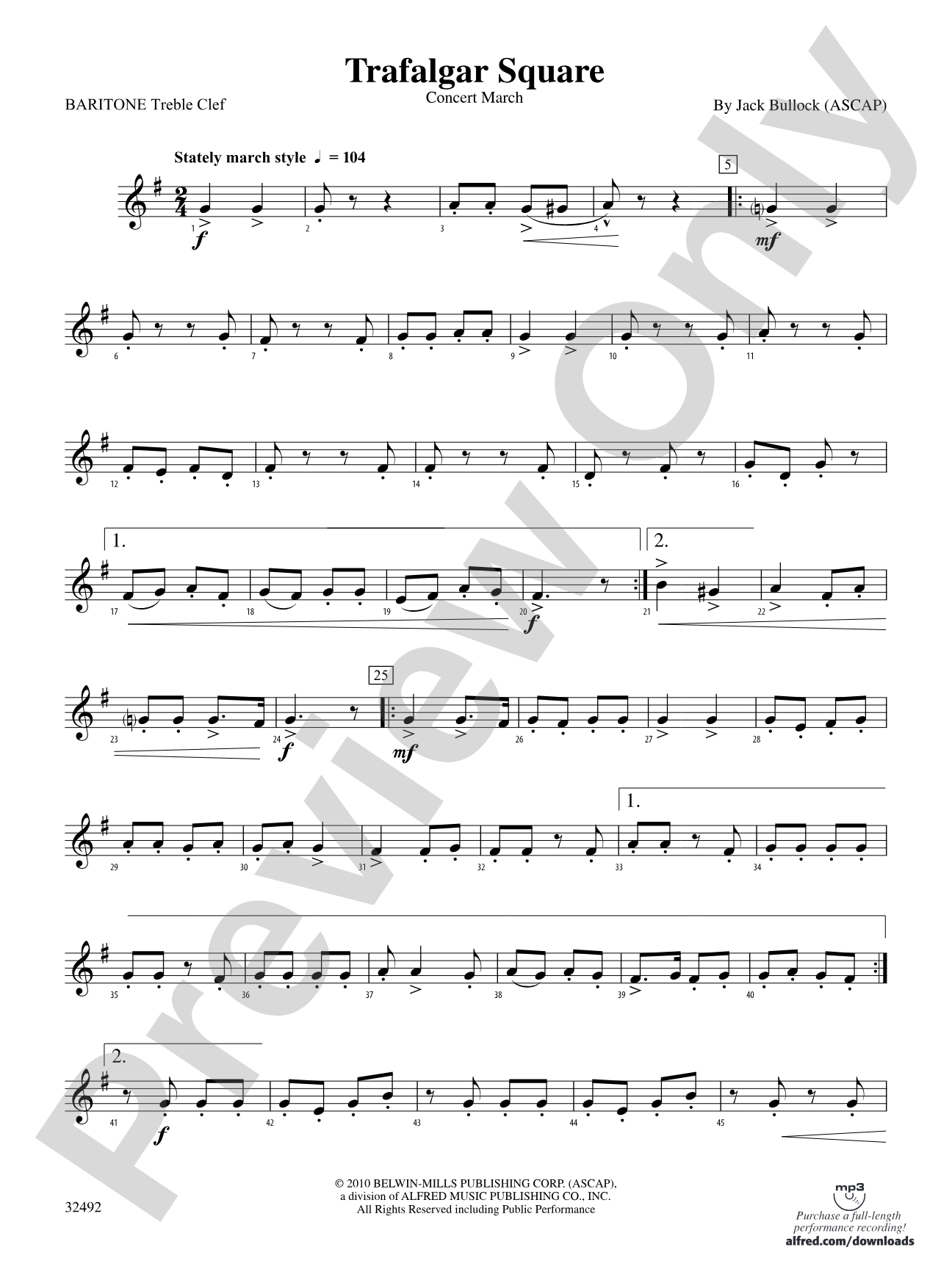 Trafalgar Square: (wp) Baritone T.C.