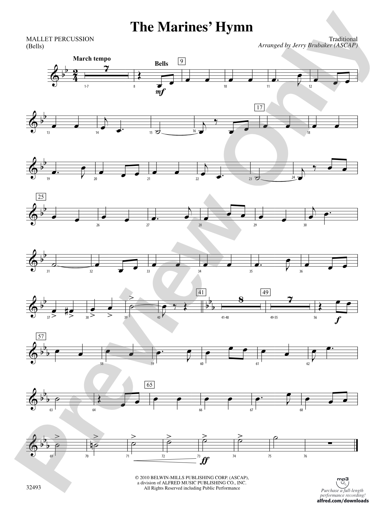 The Marines' Hymn: Mallets