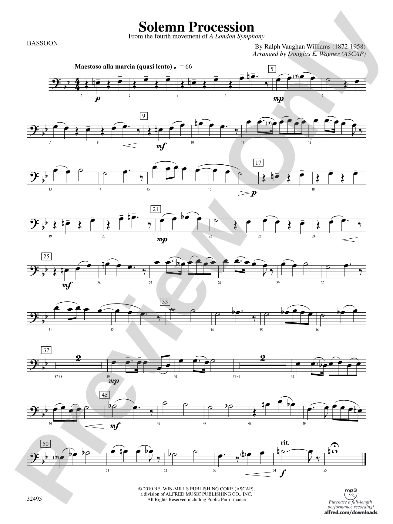 Solemn Procession: Bassoon