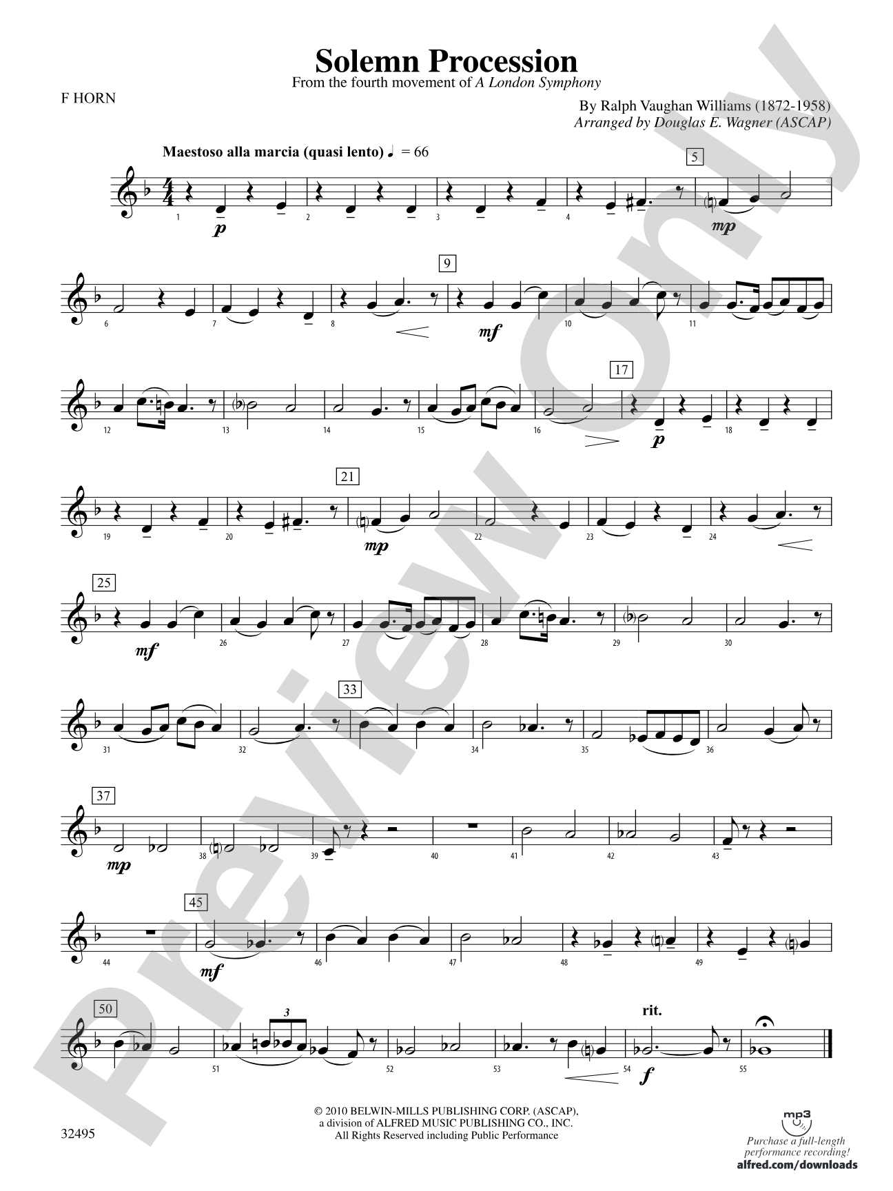Solemn Procession: 1st F Horn