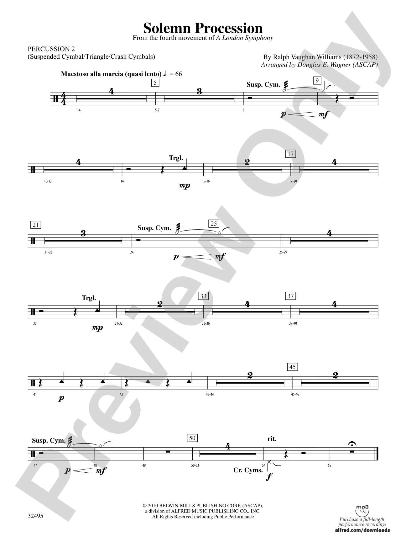Solemn Procession: 2nd Percussion