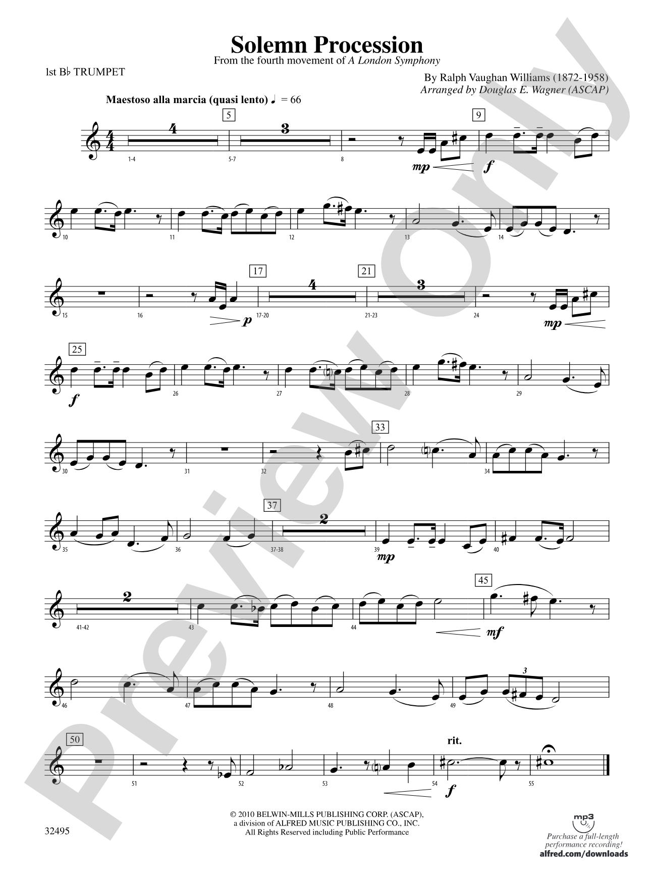 Solemn Procession: 1st B-flat Trumpet