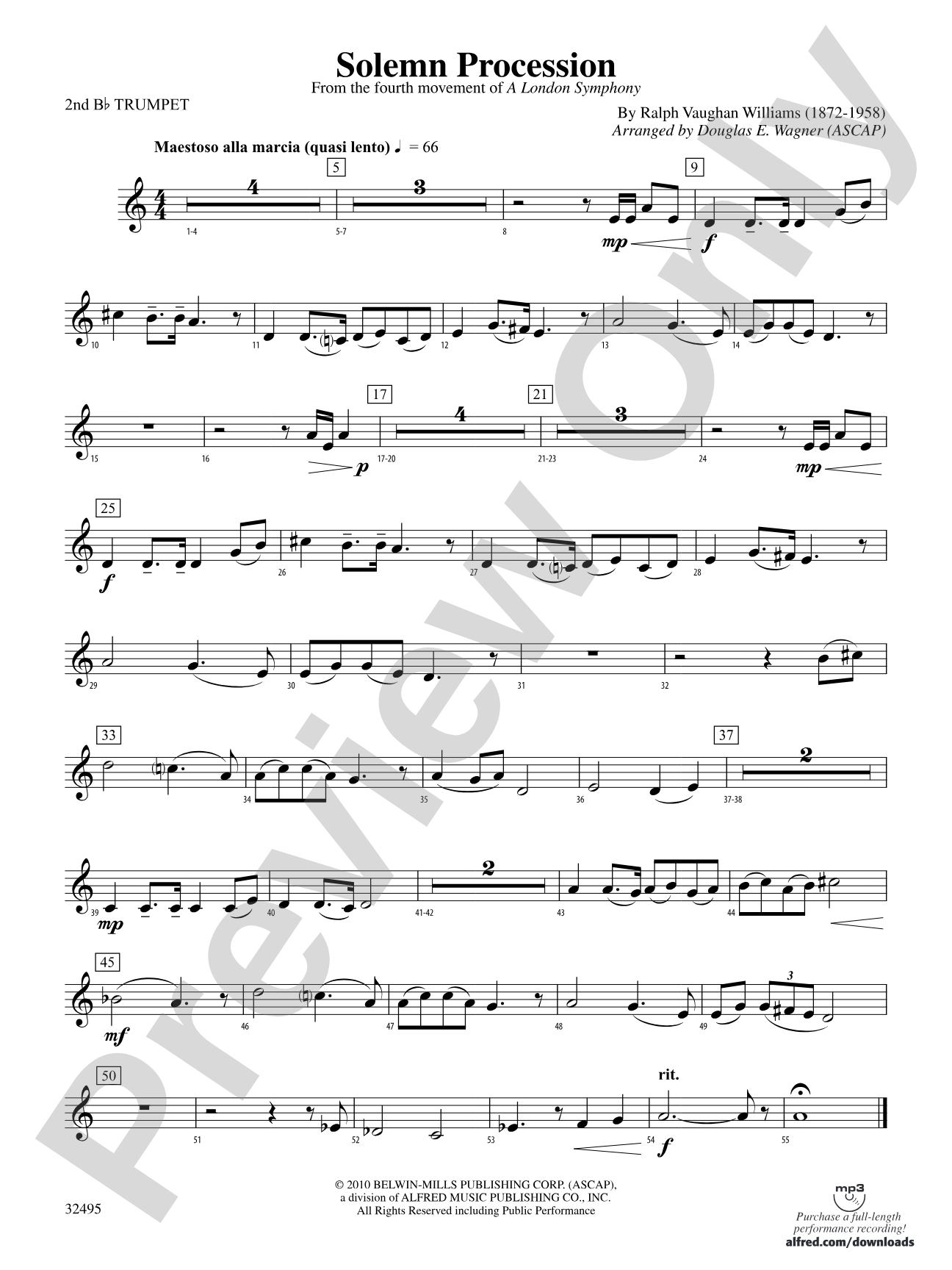 Solemn Procession: 2nd B-flat Trumpet