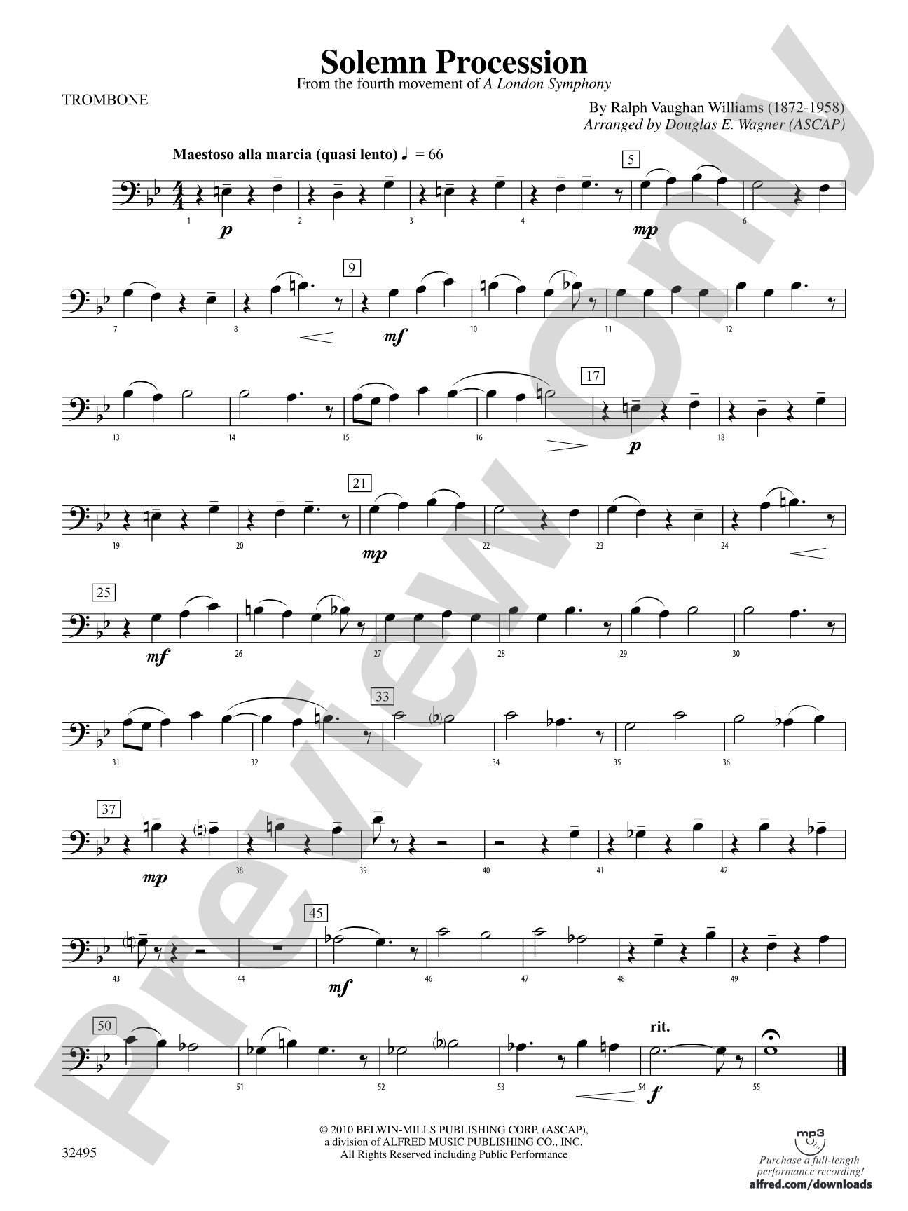 Solemn Procession: 1st Trombone