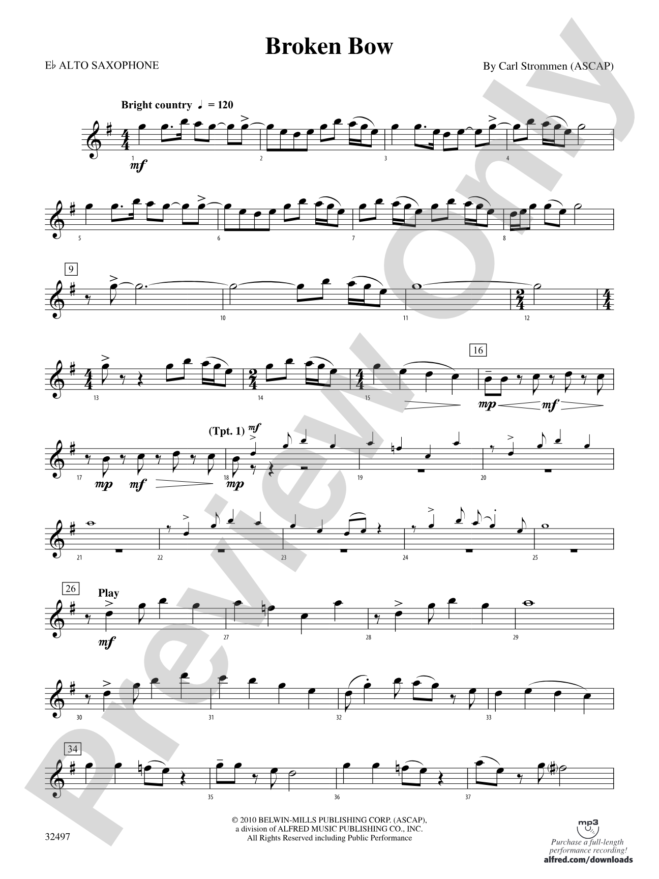 Broken Bow: E-flat Alto Saxophone