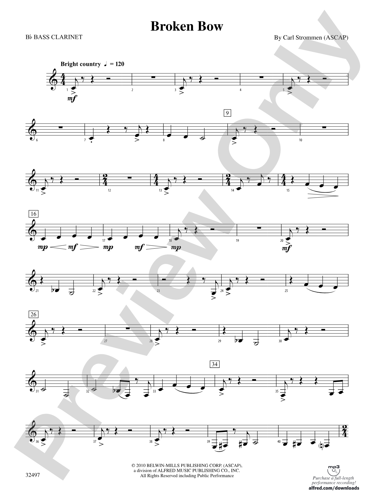 Broken Bow: B-flat Bass Clarinet