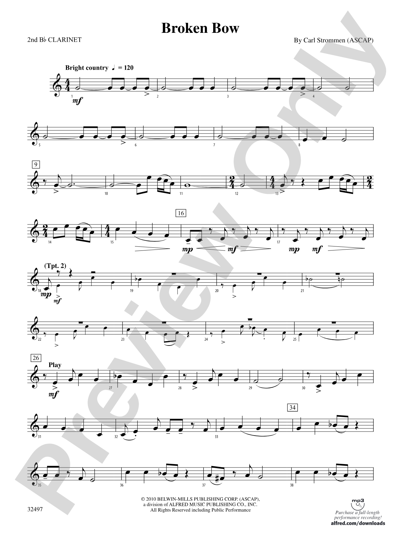 Broken Bow: 2nd B-flat Clarinet