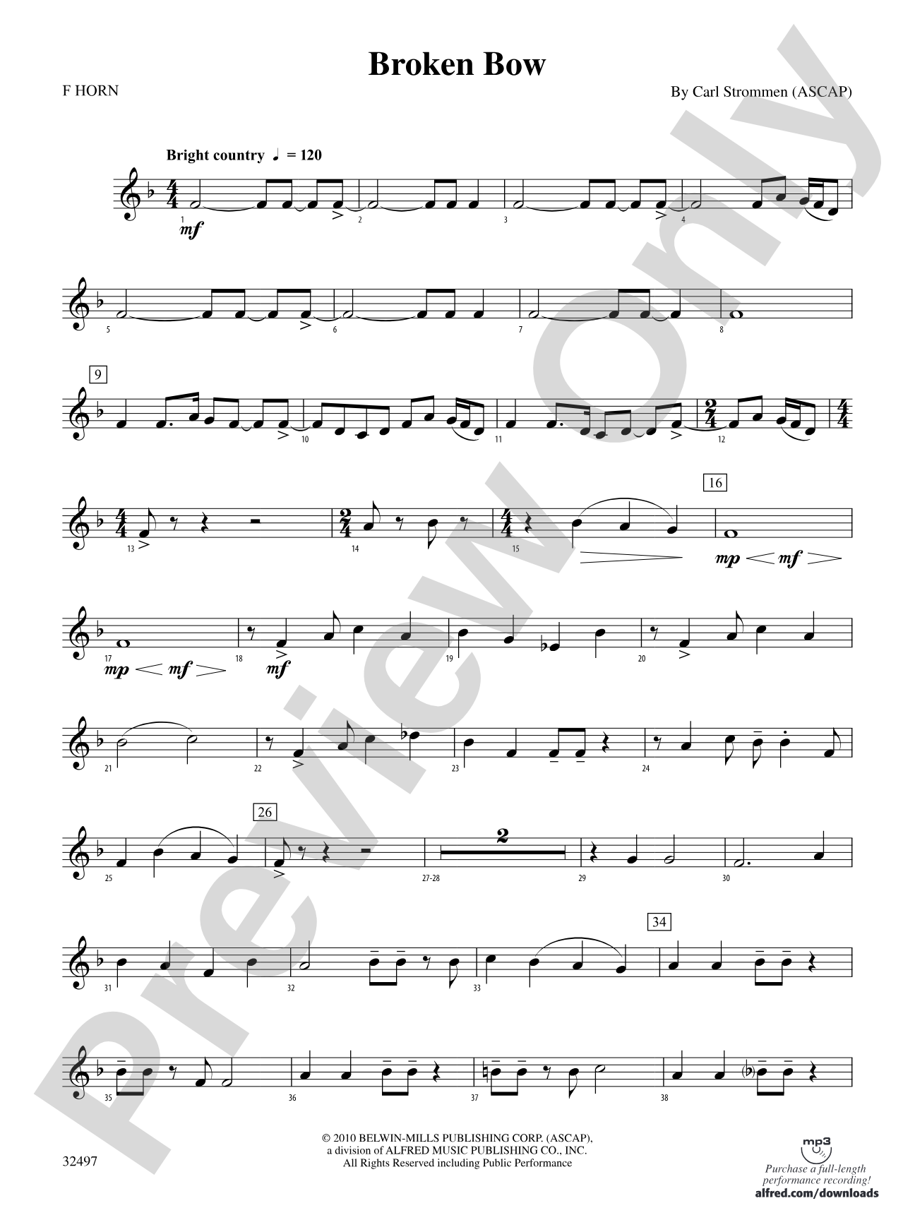 Broken Bow: 1st F Horn